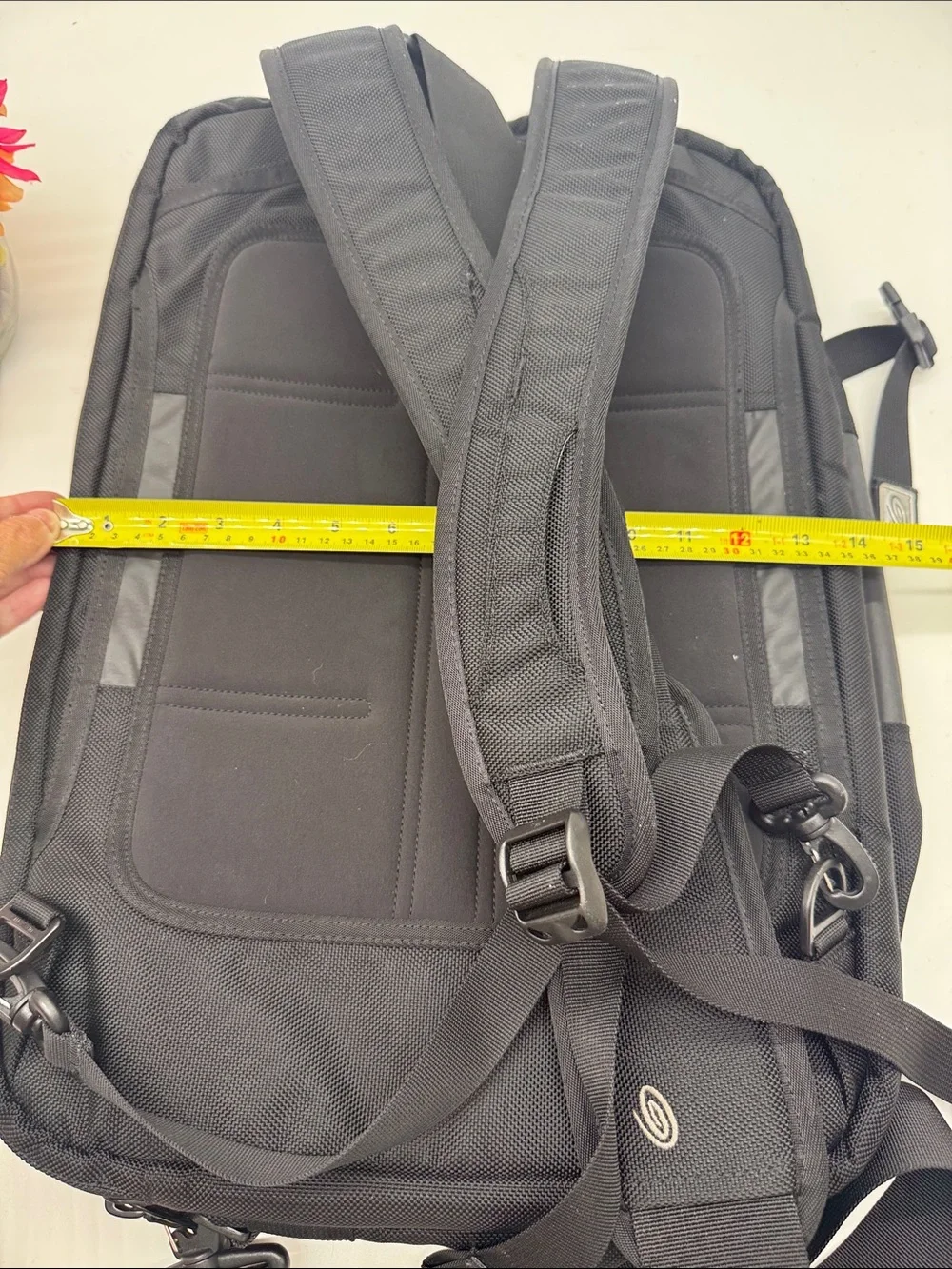 Timbuk2 Black Nylon Messenger Bag Convertible to Backpack with Adjustable Strap